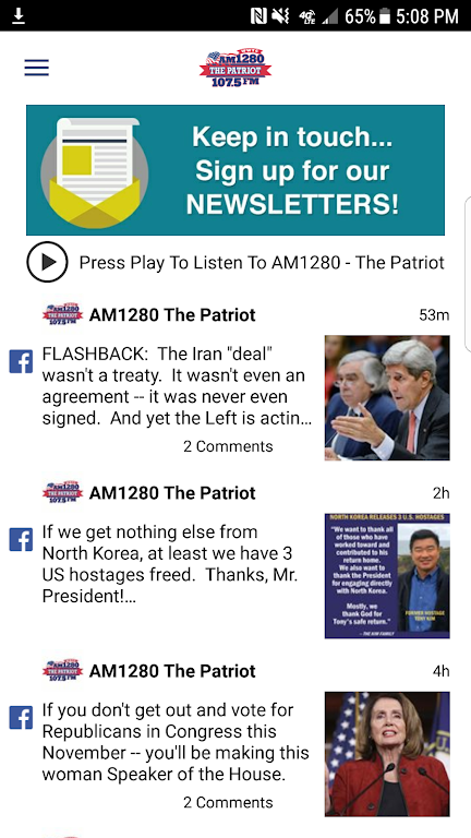 AM 1280 The Patriot Screenshot 2