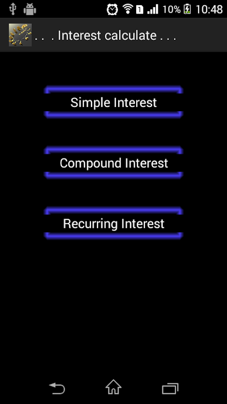 Interest Calculater Screenshot 1 