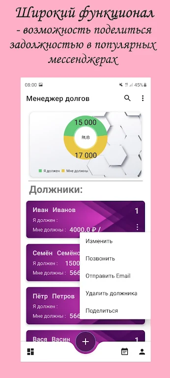 Debt Manager - Менеджер долгов Screenshot 3 