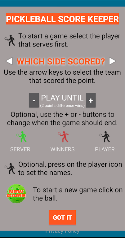 Pickleball Score Keeper Screenshot 4 