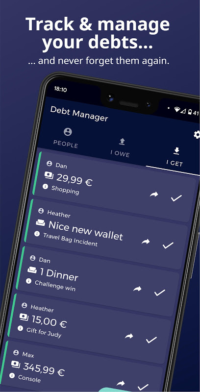 Debt Manager / Tracker Screenshot 1 