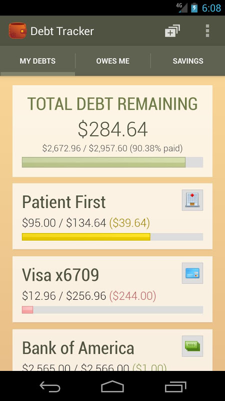 Debt Tracker Screenshot 1