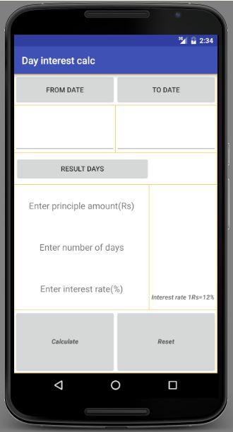 Day interest calc Screenshot 1 