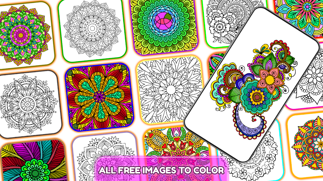 Mandala Color by Number Book Mod Screenshot 1 