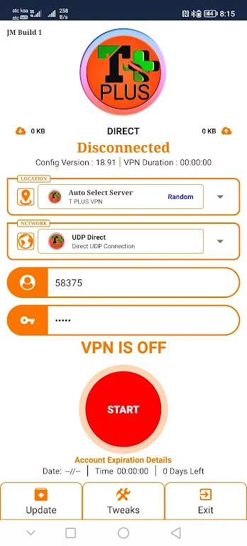 T PLUS VPN Screenshot 1 