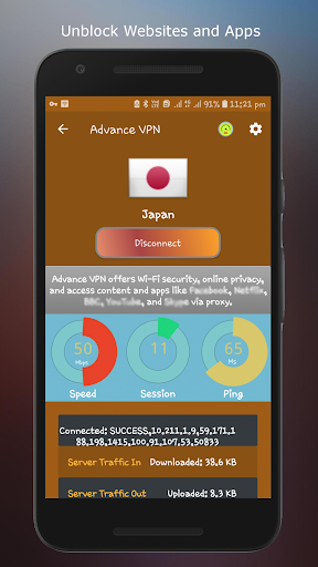 Advance VPN: Fast VPN App Screenshot 2 