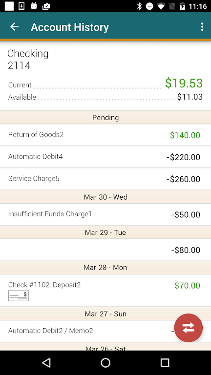 Horizon Mobile Banking Screenshot 2 