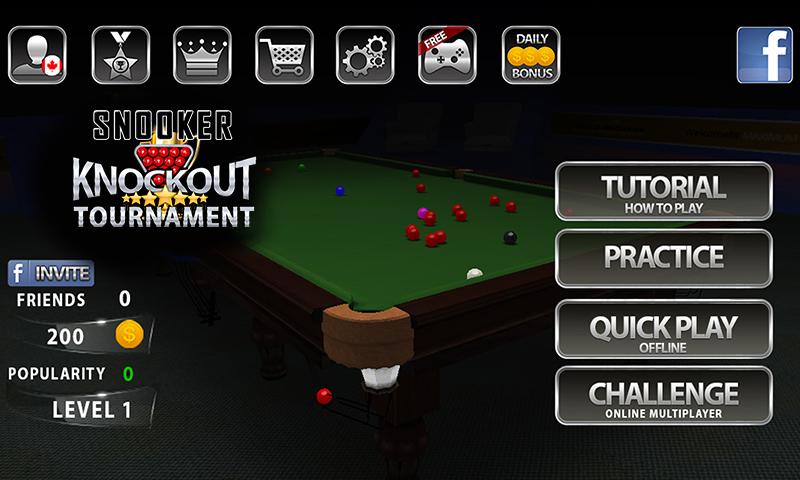 Snooker Knockout Tournament Screenshot 2 