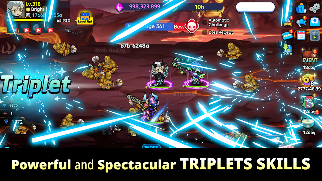 Triplet Heroes: Raising Game Mod Screenshot 1 