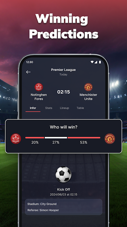 MatchLive: Football Live Score Screenshot 1 