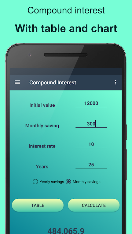 Interest calculator - Compound Screenshot 2