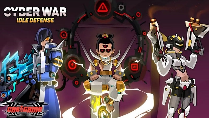 Cyber War: Idle Defense heroes Screenshot 1 