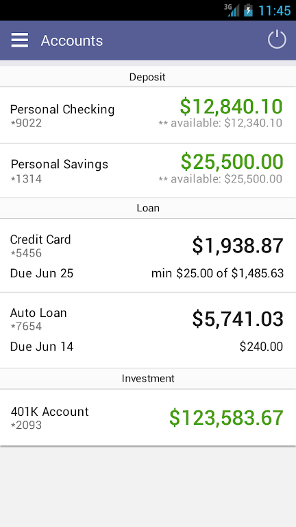 SDFCU Mobile Banking Screenshot 1 