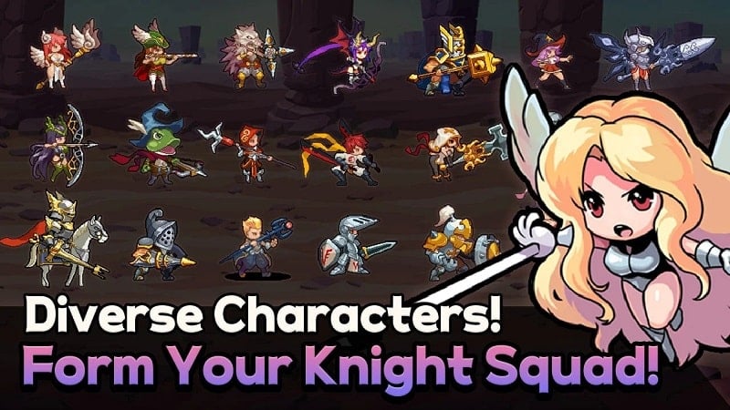 Rush! Knights : Idle RPG Screenshot 2