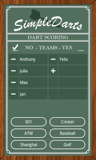 Simple Darts - Dart Scoring Screenshot 1