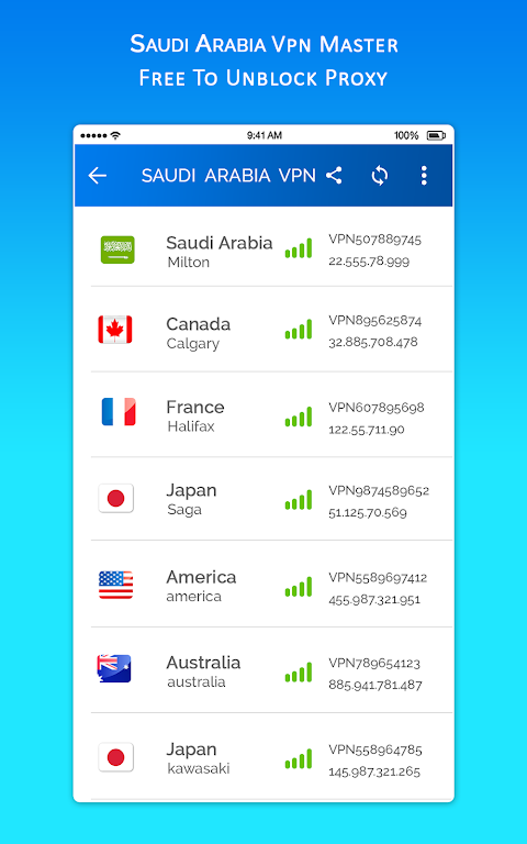 Saudi Arabia VPN MASTER - Free To Unblock Proxy Screenshot 4