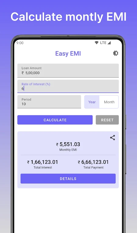 Easy EMI - EMI Loan Calculator Screenshot 1