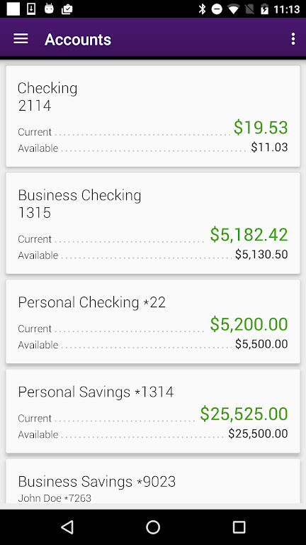 BankFinancial Mobile App Screenshot 1