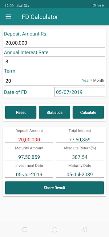 EMI Calculator for Bank loan, Screenshot 3