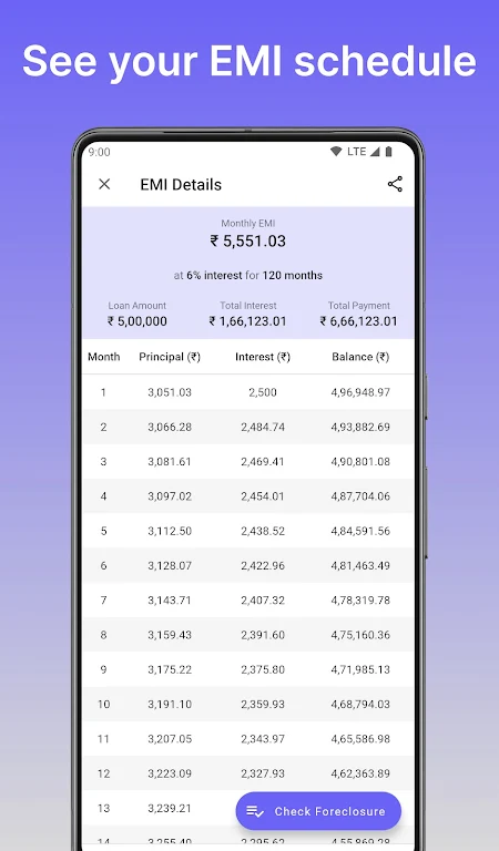 Easy EMI - EMI Loan Calculator Screenshot 2 