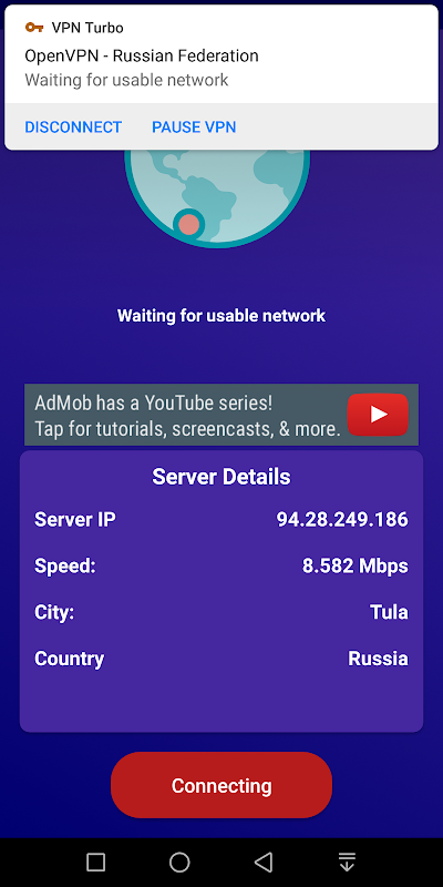 VPN Turbo - Free High Speed VPN & Safe Hotspot Screenshot 1 