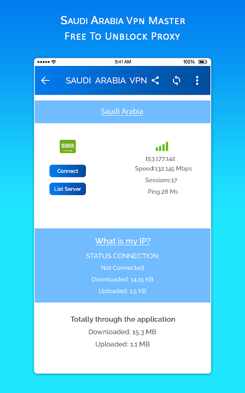 Saudi Arabia VPN MASTER - Free To Unblock Proxy Screenshot 3