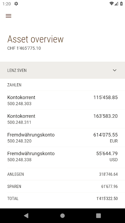 Mobile Banking Bank Zimmerberg Screenshot 2