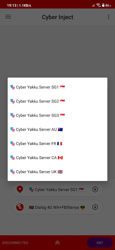 Cyber Inject Lite - Free SSH/SSL/HTTP Tunnel VPN Screenshot 3