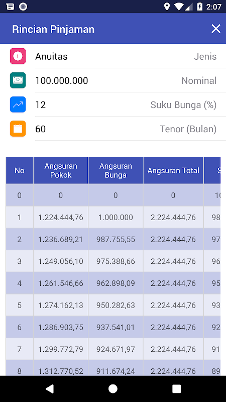 Kalkulator Bank Screenshot 2