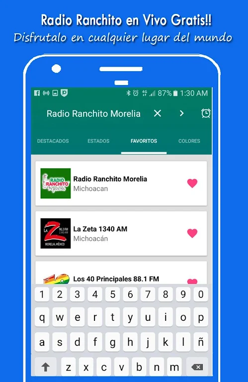 Radio Ranchito Morelia Mexico Live Free Screenshot 1