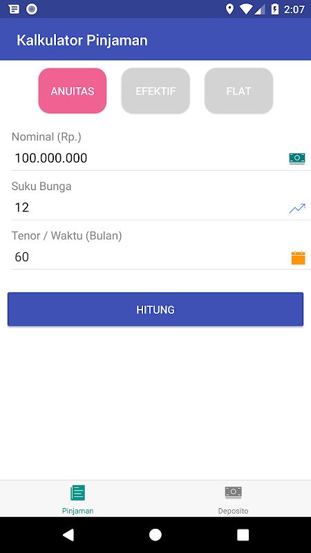 Kalkulator Bank Screenshot 1
