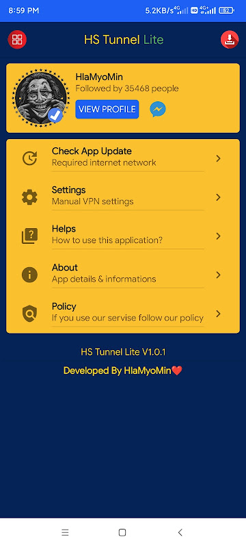 HS Tunnel Lite - Unlimited VPN Screenshot 4