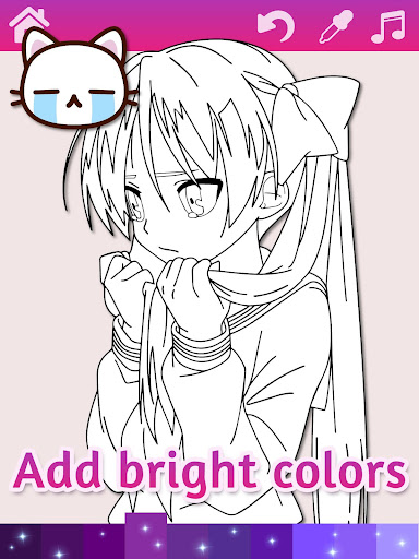 Anime Manga Coloring Pages with Animated Effects Screenshot 1