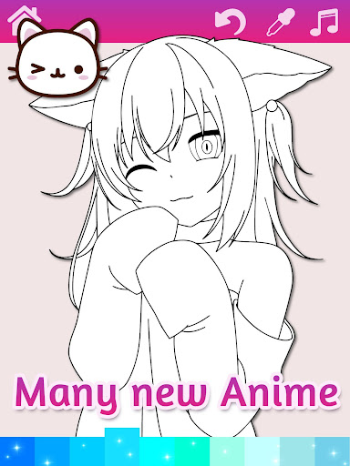 Anime Manga Coloring Pages with Animated Effects Screenshot 2