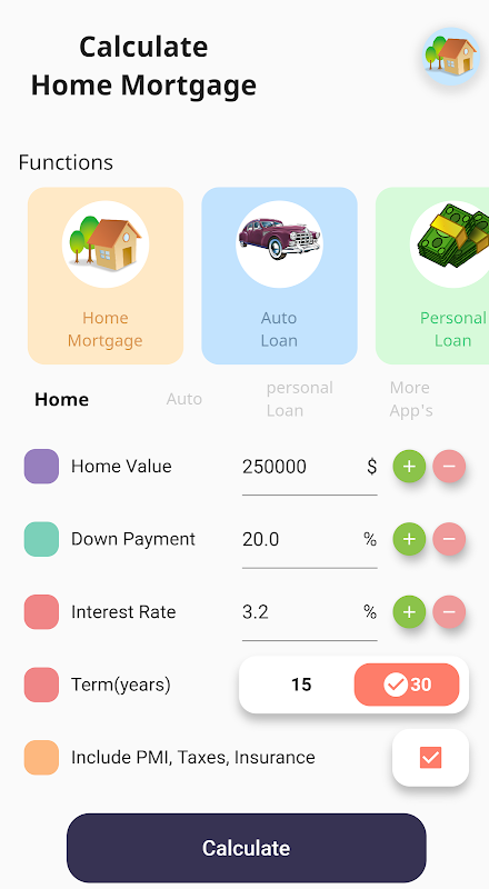 Mortgage & Car Loan Calculator Screenshot 3