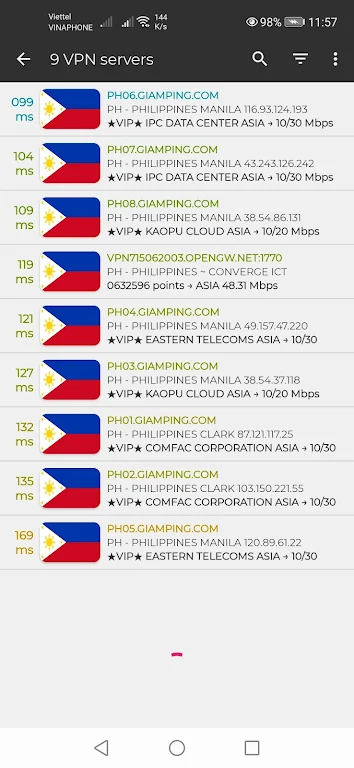 Fast Philippines VPN PH Proxy Screenshot 1 