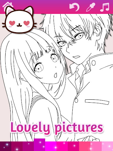 Anime Manga Coloring Pages with Animated Effects Screenshot 3