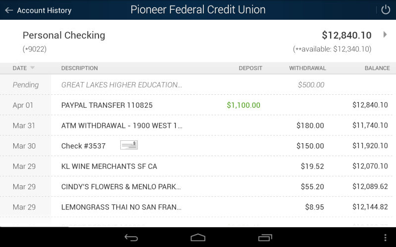 Pioneer Federal Credit Union Screenshot 3 