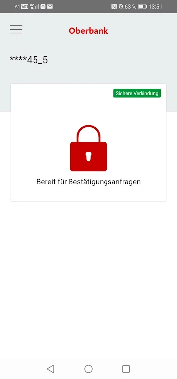 Oberbank Security App Screenshot 2 