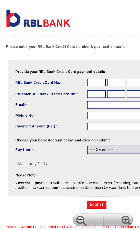 Credit Card bill Pay Screenshot 2