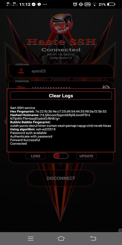 HasteVPN SSH II Screenshot 1