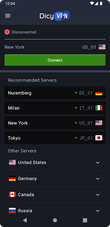 DicyVPN - Free VPN Screenshot 1