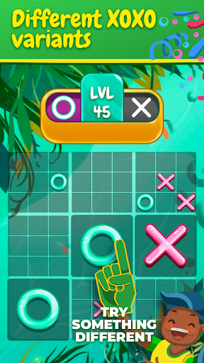 Tic Tac Toe x-o game Glitter GLOW Screenshot 1 