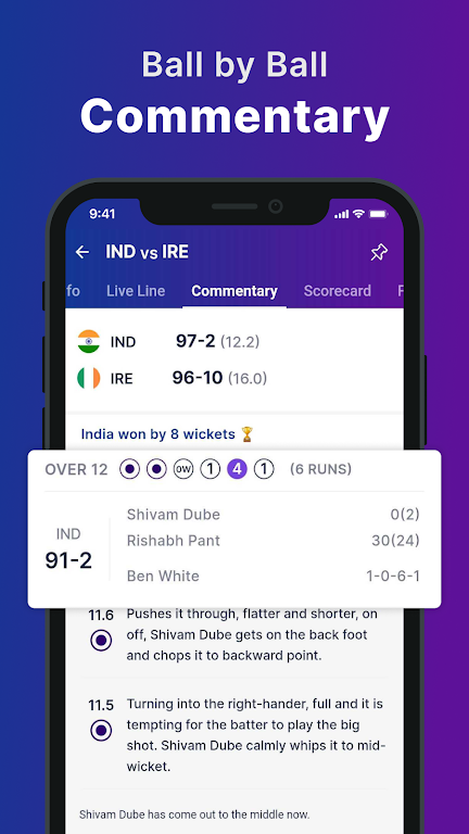 CricScore : Live Score & News Screenshot 2