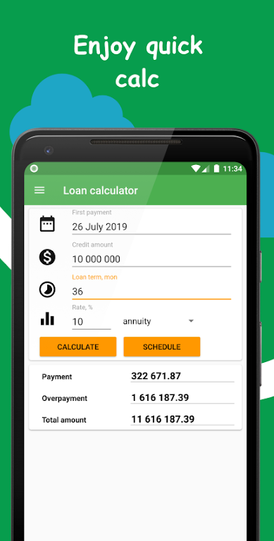 EMI loan calculator Screenshot 1