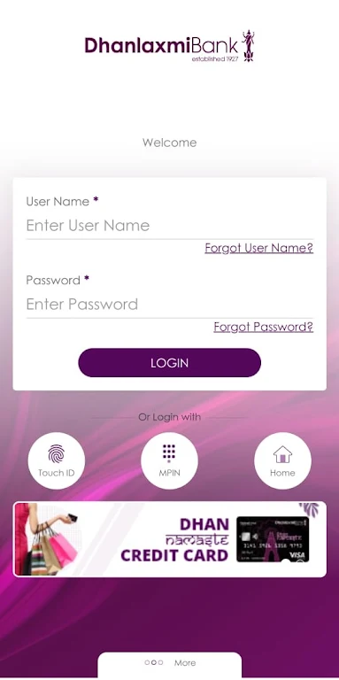 Dhanlaxmi Bank Mobile Banking Screenshot 2 