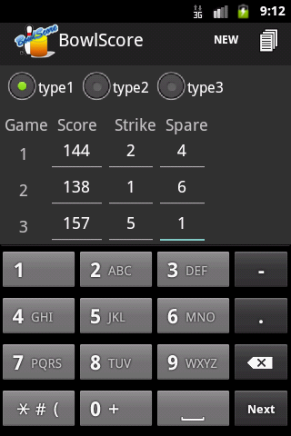 BowlScore 10 Screenshot 1