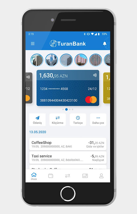 TuranBank Mobilbank Screenshot 2