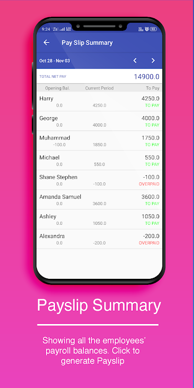 Wage Plus Payroll : Attendance Screenshot 3