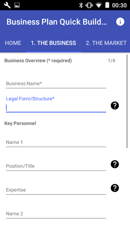 Business Plan Quick Builder Screenshot 2